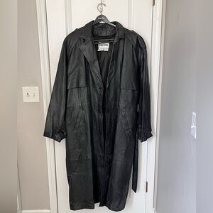 100% Leather Trench Coat